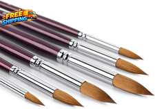 Kolinsky Watercolor Brush Set Pure Kolinsky Sable Hair Pointed Round............