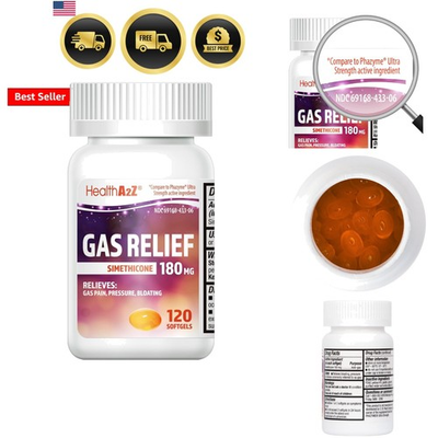 #ad #ad Gas Relief Simethicone 180mg Fast Acting Gas Relief Bloating Pressure St... $12.79