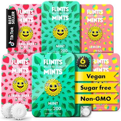 Flintts Mints After Party Pack   Sugar Free Mouthwatering Mints for Dry Mouth...