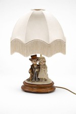 Vintage 1980s Giuseppe Armani Florence Wedding Couple Figurine Table Lamp 