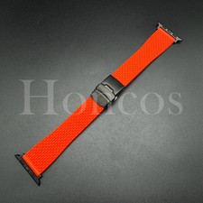 38-49 MM Mesh Soft Silicone Rubber Band For Apple Watch Series 10 9 8 7 6 5 4 RD