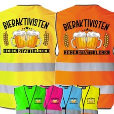 Funnywords® Bier Aktivisten Heben statt Kleben Premium, Warnwesten JGA Vatertag