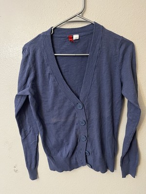 H&M Divided Blue Size 10 Cardigan Sweater Retro