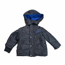 Timberland Kids Puffer Jacket Hooded Blue Lined Winter Warm 12M