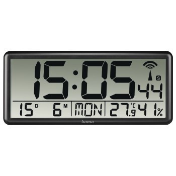 4047443445452 jumbo digital radio wall clock black Hama 20190₽