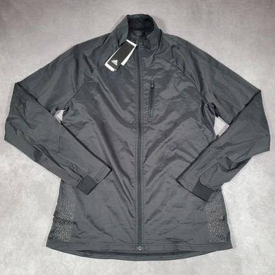 Adidas Supernova Jacket Mens Medium Black Reflective Full Zip Running Athleisure