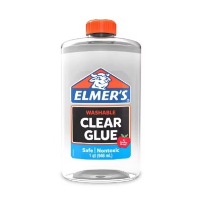 Elmer's 1qt Washable School Glue - Clear: Non-Toxic Liquid Glue, Art &Stationery