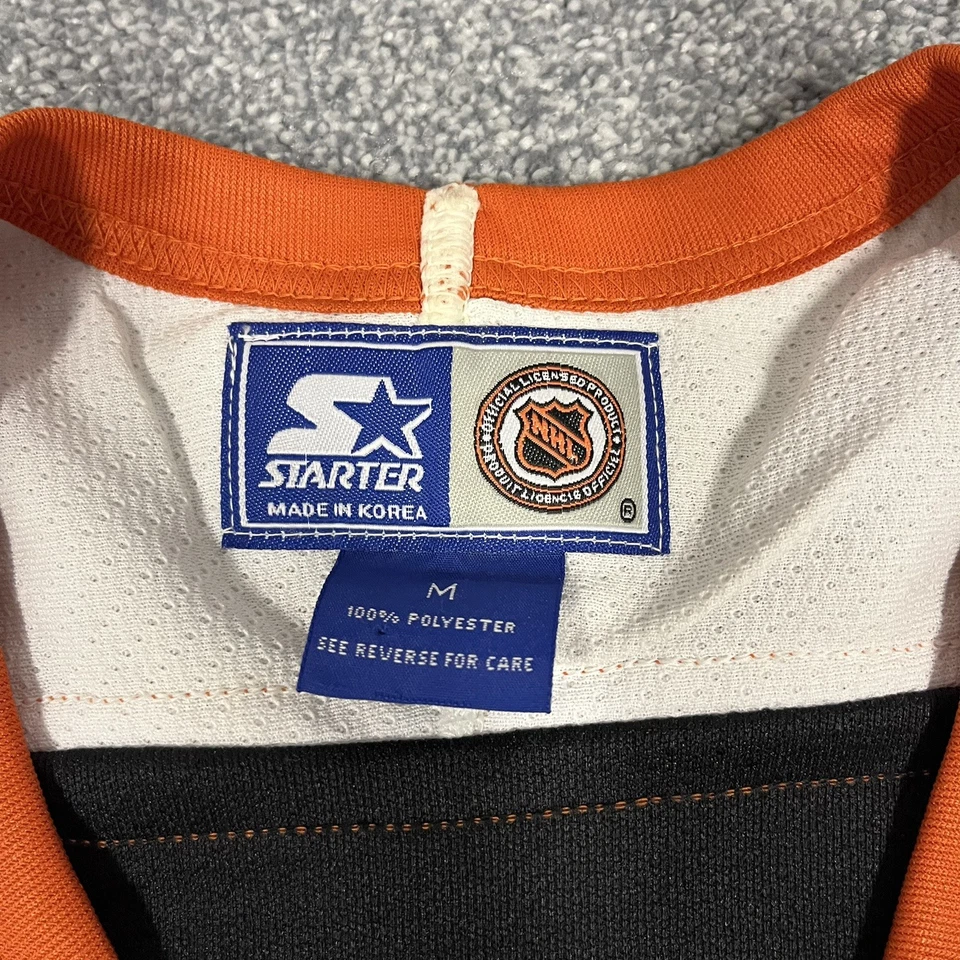 Camiseta deportiva vintage rara automática Philadelphia Flyers cosida para hombre NHL espalda en blanco Foto 3 de 4