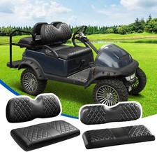 NOKINS 4PCS Golf Cart Seat Covers Kit, Front and Rear Seat Covers Fits Club Car