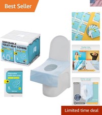Toilet Seat Covers Disposable Travel Pack 60 count Faster use-Sticker free Wa...