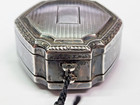 COOL 1920s 43x40mm Sterling Silver Double Sided Compact Makeup Case w/ Makeup — photo 7