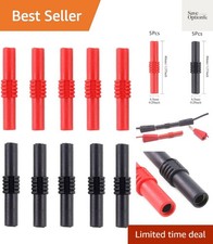 Red and Black Insulated 4mm Banana Jack Female to Female Banana Socket Connec...