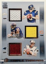 2002 Crown Royale Triple Threads Drew Brees Jersey /40 Anthony Thomas Chris...
