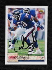 PSA/DNA 1992 Upper Deck Carl Banks #589 COA Auto 0lm