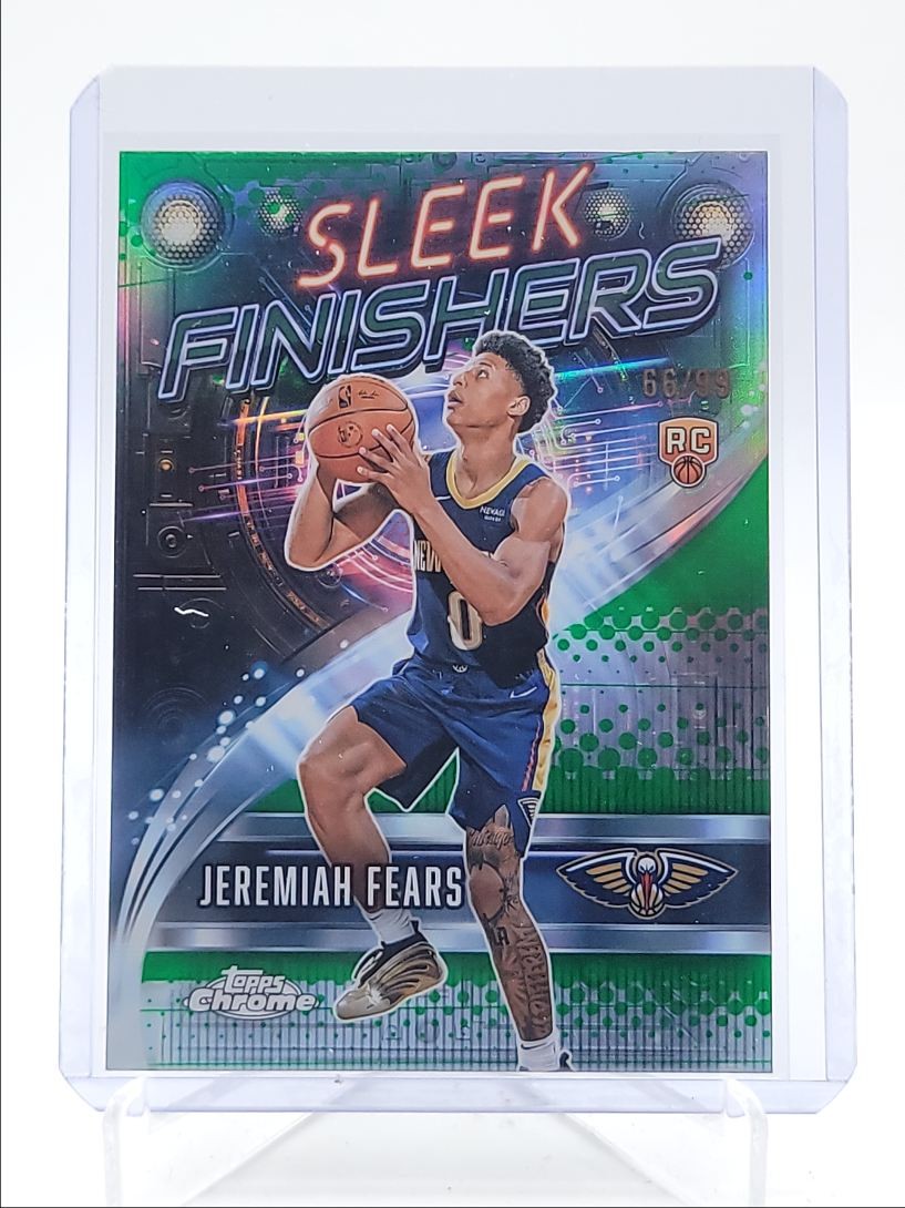 JEREMIAH FEARS 2025-26 TOPPS CHROME SLEEK FINISHERS ROOKIE GREEN RC /99 Q3464