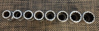 Snap On 3/4 Inch Drive Sockets 12 Point SAE 8 Sockets See Discription