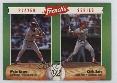 1992 French's Mustard Player Series Food Issue Wade Boggs Chris Sabo HOF 1un1