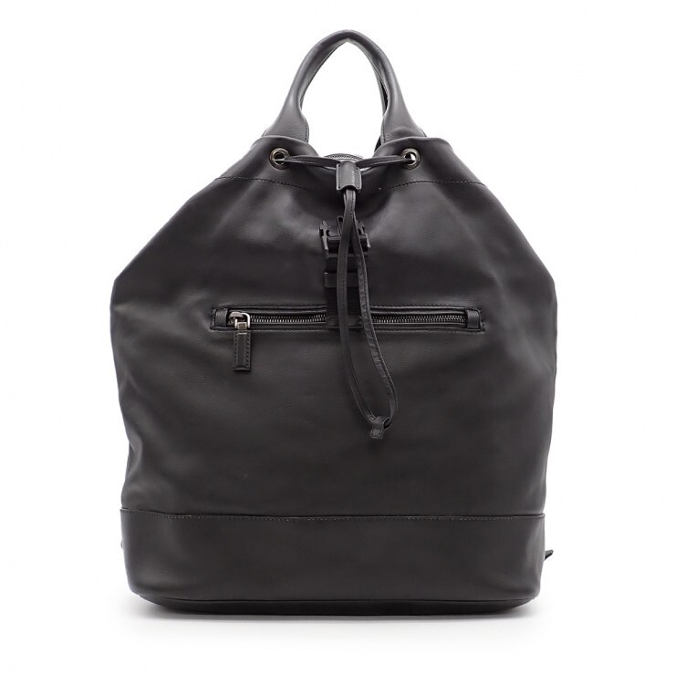 PRADA backpack tote bag VZ0064 soft calf leather black silver hardware from japa thumbnail 3