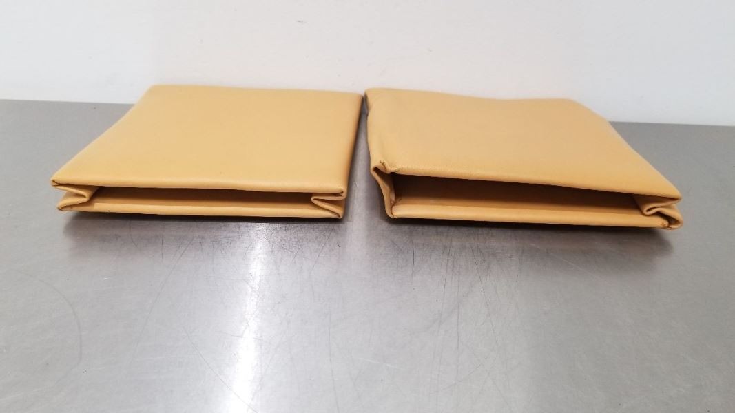 1990 FERRARI TESTAROSSA ACCESSORY MAP POCKET SET PAIR TAN LEATHER