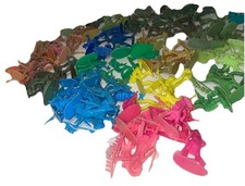 Vintage Plastic Cowboys Indians Army Men Huge 150 Figure Toy Lot Horses