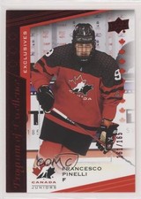 2021 Upper Deck Team Canada Juniors Exclusives /165 Francesco Pinelli #112 ev4