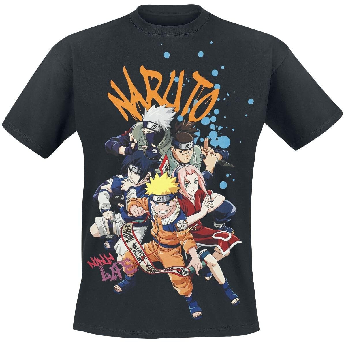 Мужская футболка Naruto Team Черная Обычная XL Black