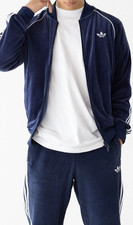 XL adidas Originals VELOUR SUPERSTAR TRACKSUIT pants  jacket  Indigo LAST 1
