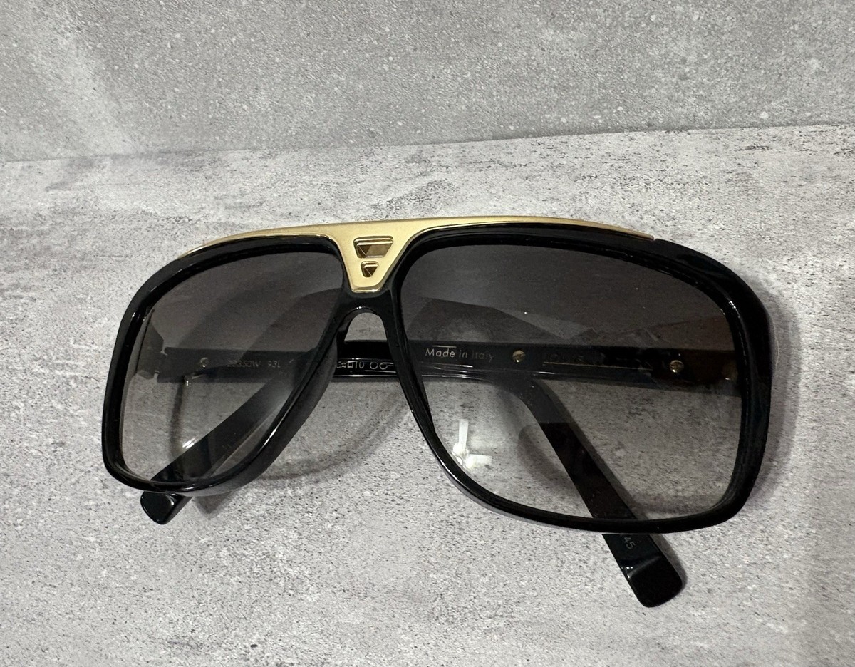 Rare Louis Vuitton Evidence Millionaire Sunglasses-Black/Gold- 100 
