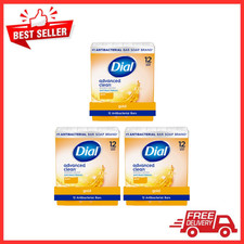 Pack of 3 Dial Gold Antibacterial Deodorant Bar Soap, Advanced Clean, 4 oz