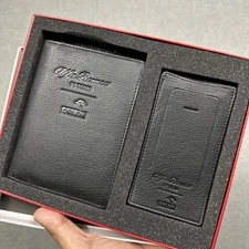 Alfa Romeo Orlen Racing F1 Team Leather Card Holder Travel Luggage Tag BLACK