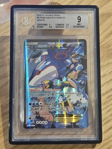 2015 DOUBLE CRISIS TEAM AQUA'S KYOGRE EX 6/34 BGS 9