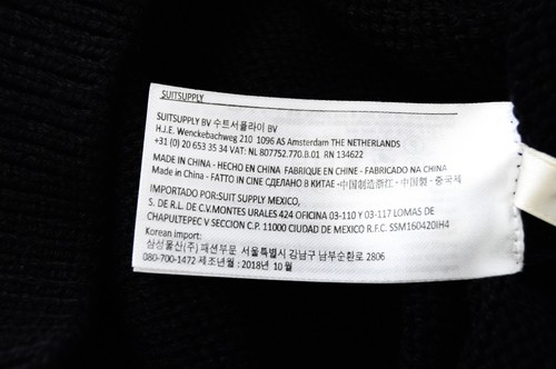 SUITSUPPLY SUISTUDIO Womens Sweatshirt M Navy Wool Blend Holiday Sweater Festive - Picture 7 of 11