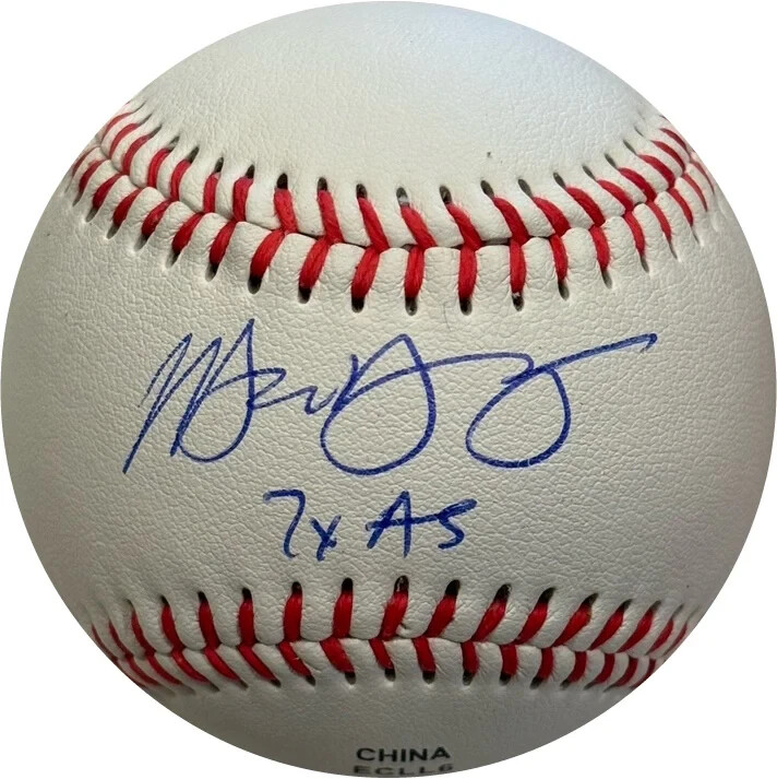 Michael Young Signed Rawlings Official League Baseball 