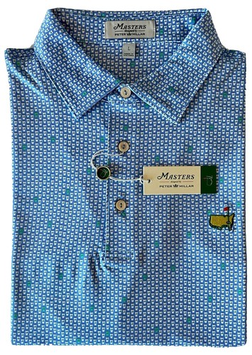 Peter Millar Summer Comfort Mens Blue Turquoise W/ Stripes L/S