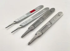 LOT OF 4 Bard-Parker Knife Handles No. 3 & 3S Surgical Instruments