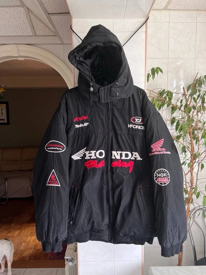 Chaqueta de Invierno HONDA The Red Riders Racing De Colección Años 90 Negra Bikers ESTADO USADO Foto 4 de 4