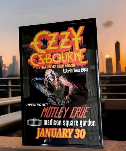 Ozzy Osbourne Motley Crue, Framed Concert Poster, Madison Sq Garden