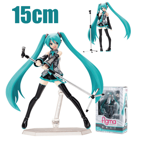 15cm Hatsune Miku Figure Model Vocaloid Figma Anime Doll With Movable Joints Lon - Picture 2 of 13