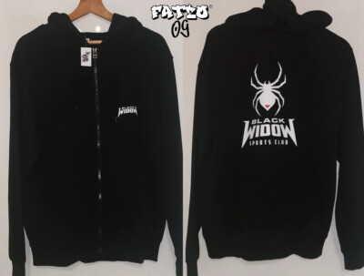 Hoodie schwarz black widow die schwarze Witwe Geburtstag Geschenk Gr. S