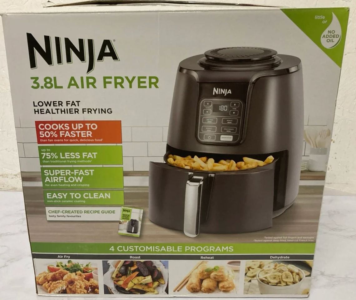 Ninja AF100UK Ninja Air Fryer and Dehydrator Grey 1550W