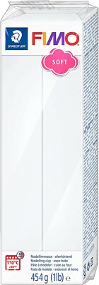 FIMO SOFT Modelliermasse ofenhärtend Kinderknete Knetmasse Bastelknete 454g weiß