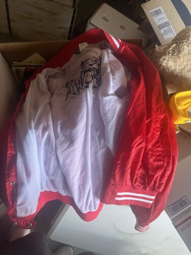 Vintage Red Blank Satin Nylon Auburn Sportswear Ra