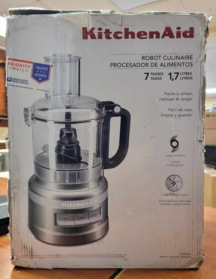 KitchenAid KFP0718CU Food Processor - Silver - NIOB - Image 2 of 4