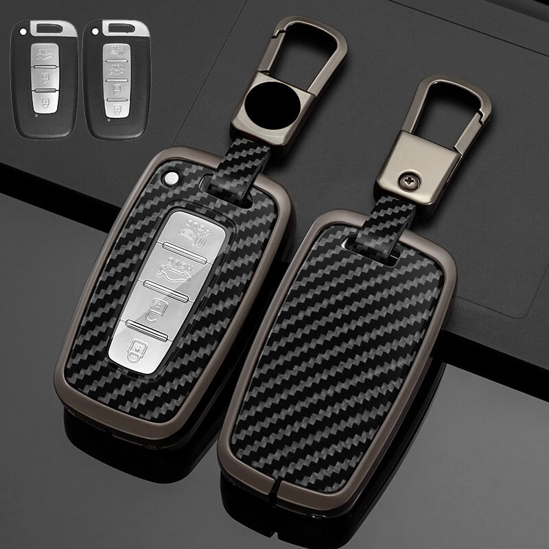 Funda para llave de coche de cuero de aleación de zinc para Hyundai Sonata Veloster Elantra Tucson Foto 3 de 4