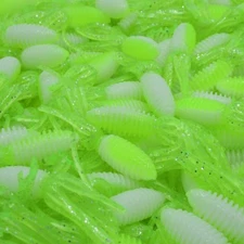 1.75" Lemon Meringue Slab Nabbers Ribbed Crappie Bluegill Panfish Fishing Baits