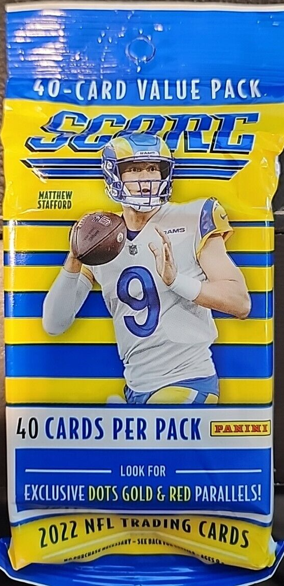 2022 Panini Score NFL Football Jumbo Value Fat Pack (40 Cards) Factory Sealed!