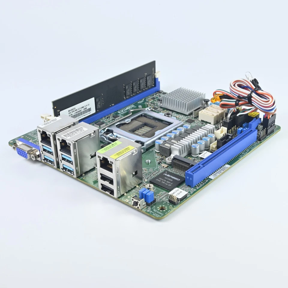 ASRock Rack E3C246D2I C246 LGA1151 DDR4 Mini-ITX Intel I/O Shield für Server - Bild 4 von 4