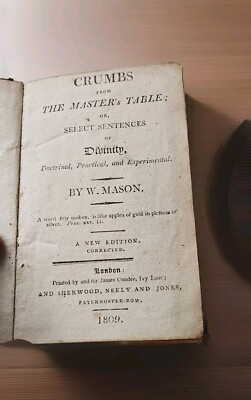 Antique Georgian  Crumbs From The Master's Table (Hardcover) Pocket Book