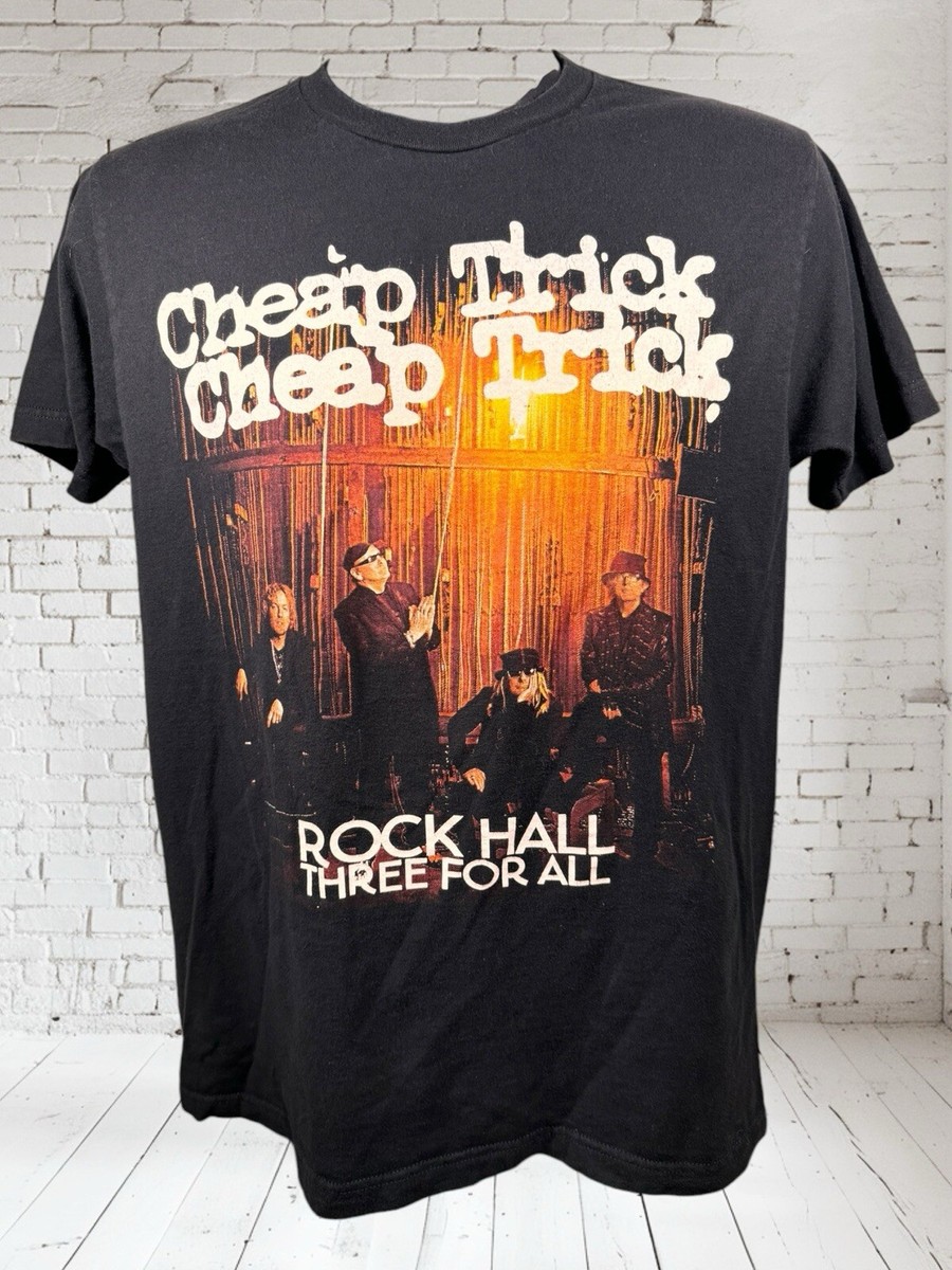 Cheap Trick Rock Hall Three For All 2016 Tour Black Short Sleeve T