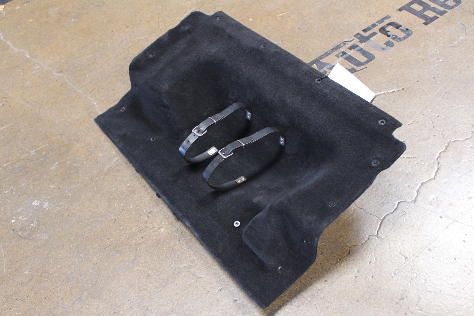 Ferrari F430 Coupe, Spider, Back Wall Trunk Carpet w/ Belts, Used, P/N 68140000